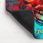 Farbiger Totenkopf. Süchtig nach Horror Mousepad (Ecke)