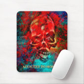 Farbiger Totenkopf. Süchtig nach Horror Mousepad (Mit Mouse)