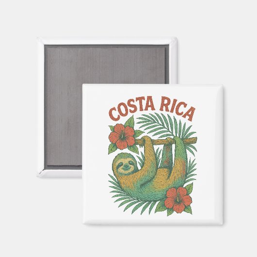 Farbiger tropischer Faultier aus Costa Rica Magnet (Vorderseite/Rückseite)