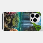 Farbiger tropischer Wasserfall iPhone Hülle (Rückseite (Horizontal))