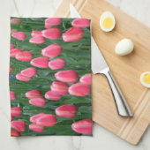 Farbiger Tulpengarten Geschirrtuch (Viertel Falte)