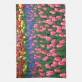 Farbiger Tulpengarten Geschirrtuch (Vertikal)