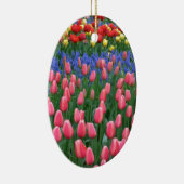 Farbiger Tulpengarten Keramik Ornament (Rechts)