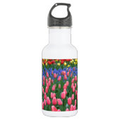 Farbiger Tulpengarten Trinkflasche (Vorderseite)