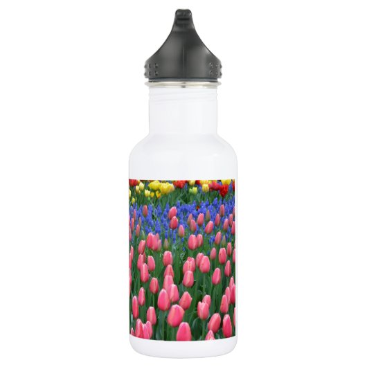 Farbiger Tulpengarten Trinkflasche (Rechts)