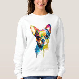 Farbiger und lebendiger Chihuahua Sweatshirt
