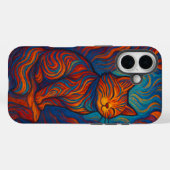 Farbiger Van Gogh-Katz-Kunst-Handy-Schutz Case-Mate iPhone Hülle (Rückseite (Horizontal))