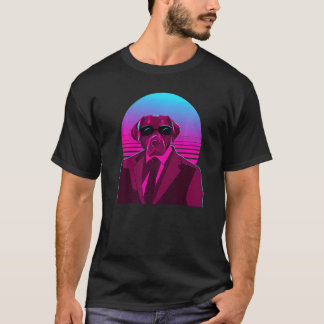 Farbiger Vaporwave Labrador Retriever Portrait Lab T-Shirt