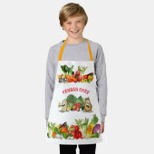 Farbiger Veganer Koch Benutzerdefinierter Text Kin Schürze (Getragen)