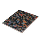 Farbiger versteinerter Dinosaurierknochen Fliese (Seite)