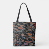Farbiger versteinerter Dinosaurierknochen Tasche (Rückseite)
