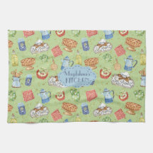 Farbiger Vintager Koch Wasserfarbe Grün kochen