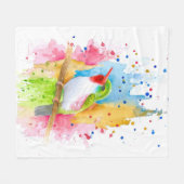 Farbiger Vogel 72 Fleecedecke (Vorderseite (Horizontal))