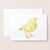 Farbiger Vogel-Allokcasion benutzerdefinierter Tex Folienkarte (Vorderseite mit Umschlag)