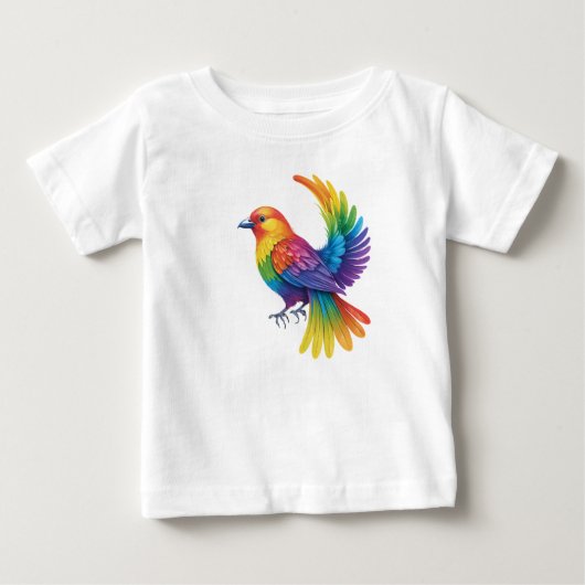 Farbiger Vogel Baby T-shirt (Vorderseite)
