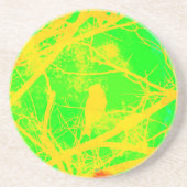 Farbiger Vogel Getränkeuntersetzer (Vorne)