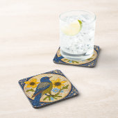 Farbiger Vogel Getränkeuntersetzer (Rechte Seite)