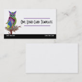 Farbiger Vogel im Nest-Owl-Logo Visitenkarte (Vorne/Hinten)