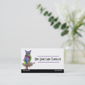 Farbiger Vogel im Nest-Owl-Logo Visitenkarte (Stehend Vorderseite)