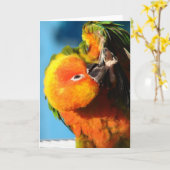 Farbiger Vogel Karte (Gelbe Blume)