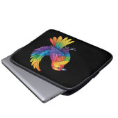 Farbiger Vogel Laptopschutzhülle (Vorne Knopf)