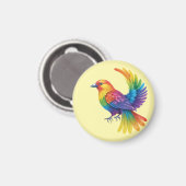 Farbiger Vogel Magnet (Vorderseite/Rückseite)