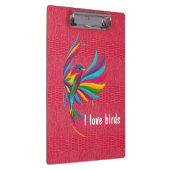 Farbiger Vogel mit roter Reptilienhaut Klemmbrett (Rechts)