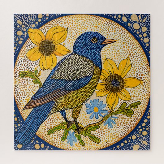 Farbiger Vogel Puzzle (Vertikal)