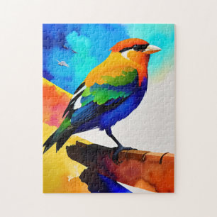 Farbiger Vogel Puzzle