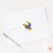 Farbiger Vogel Quadratischer Aufkleber (Umschlag)