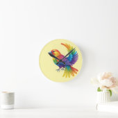 Farbiger Vogel Runde Wanduhr (Zuhause)