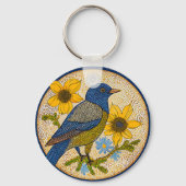 Farbiger Vogel Schlüsselanhänger (Vorderseite)