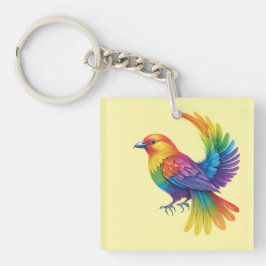 Farbiger Vogel Schlüsselanhänger