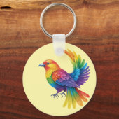 Farbiger Vogel Schlüsselanhänger (Vorderseite)