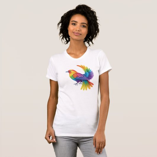 Farbiger Vogel T-Shirt (Vorne ganz)