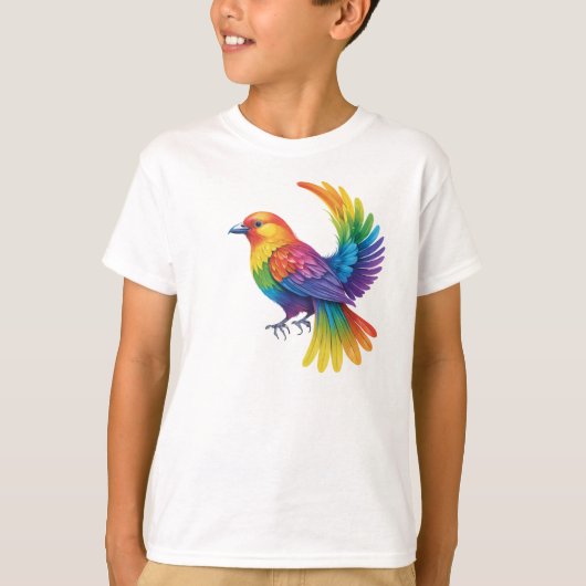 Farbiger Vogel T-Shirt (Vorderseite)