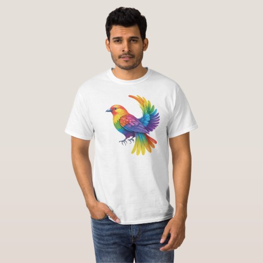 Farbiger Vogel T-Shirt (Vorne ganz)
