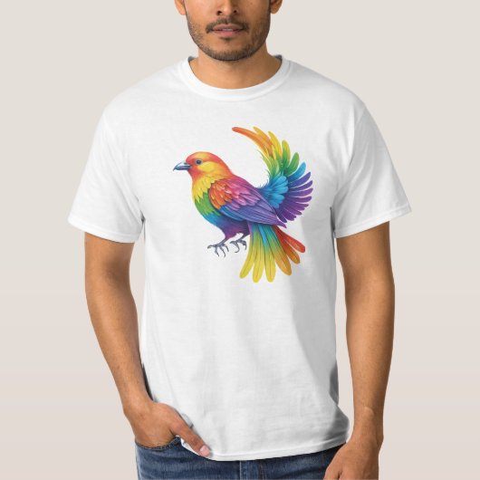 Farbiger Vogel T-Shirt (Vorderseite)