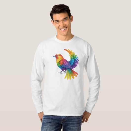 Farbiger Vogel T-Shirt (Vorne ganz)