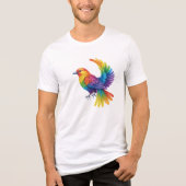 Farbiger Vogel Tri-Blend Shirt (Vorderseite)