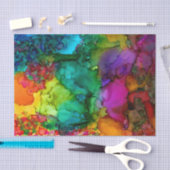 Farbiger Wald mit Vogelgeflecht Seidenpapier (Handwerk)