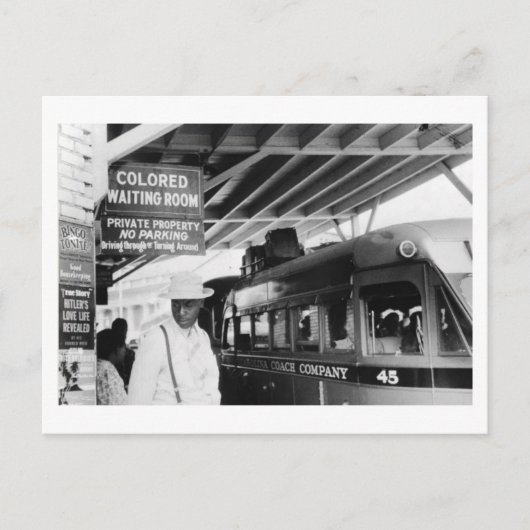 Farbiger Wartebereich Vintage Postkarte (Vorderseite)