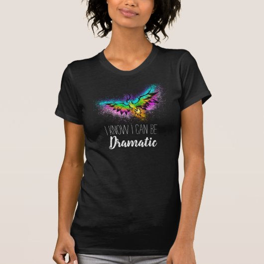 Farbiger Wasserfarben-Regenbogen-Phoenix-Vogel T-Shirt (Vorderseite)