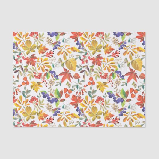 Farbiger Wasserfarbenfall / Herbstblättern Seidenpapier (Vorderseite)