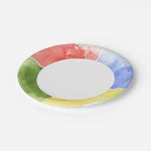 farbiger Wasserfarbenhintergrund für Ihr Design Pappteller