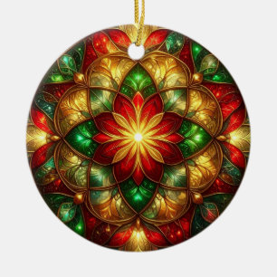 Farbiger Weihnachten Keramik Ornament