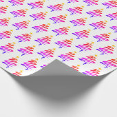 Farbiger Weihnachtsbaum Geschenkpapier (Ecke)