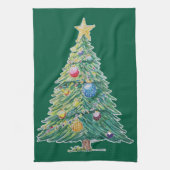 Farbiger Weihnachtsbaum Geschirrtuch (Vertikal)