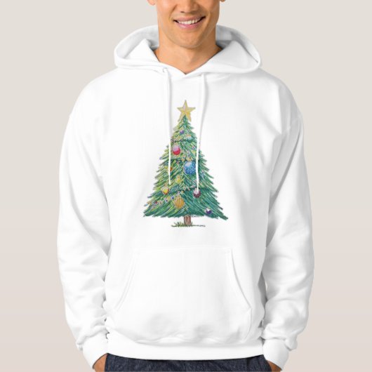 Farbiger Weihnachtsbaum Hoodie (Vorderseite)