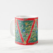 Farbiger Weihnachtsbaum Kaffeetasse (Vorderseite Links)
